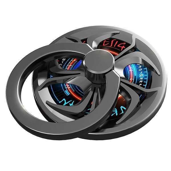 Anti-Anxiety Finger Ring Stand, ebulous 360° Rotation Spinner Mobile Cell Phone Ring Stand Holder with Grip Kickstand Universal  for iPhone/iPad/Samsung Note/Tablets etc (Red)