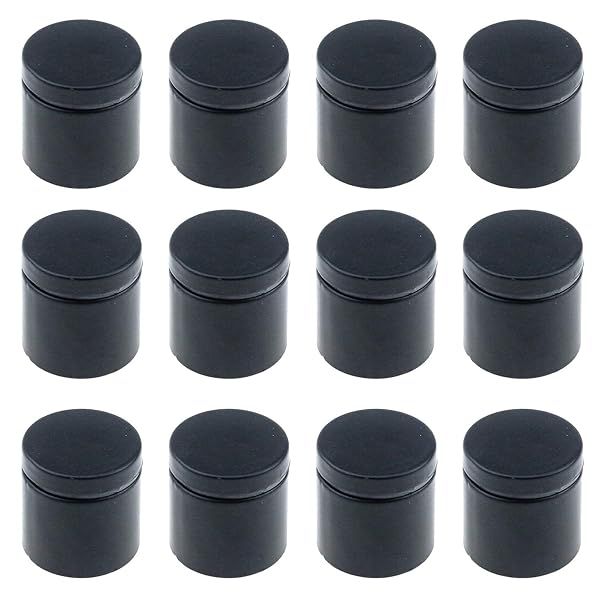 Antrader 12-Pack Stainless Steel Glass Standoff Mounts Matte Black Wall Standoffs for Advertising and Hardware