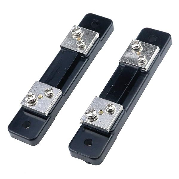 Antrader 2-Pack 50A 75mV DC Current Measuring Shunt Resistor for Accurate DC Current Measurement