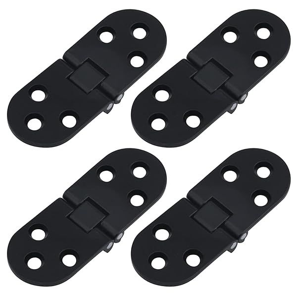 Antrader Heavy Duty Sewing Machine Folding Table Flip Top Hinge Butler Tray Hinge 4Pcs Black 3.1x1.15 Inches