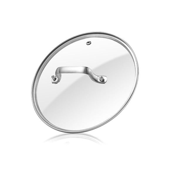 Antrader Tempered Glass Lid,8" Glass Covers for Pots,Pans and Skillets,1Set,Clear
