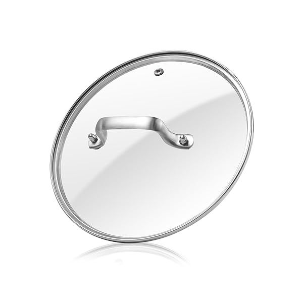 Antrader Tempered Glass Lid,9" Glass Covers for Pots,Pans and Skillets,1Set,Clear