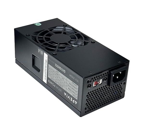 Apevia TFX-AP300W 300W Flex ATX Power Supply - 115-230V AC, 20/24Pin, SATA, Peripheral & Floppy Connectors