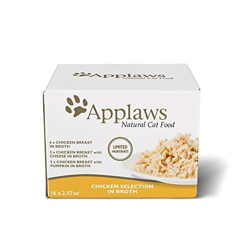 Applaws Natural Wet Cat Food Variety Pack: Limited Ingredient Chicken in Broth (16 x 2.47oz Cans)