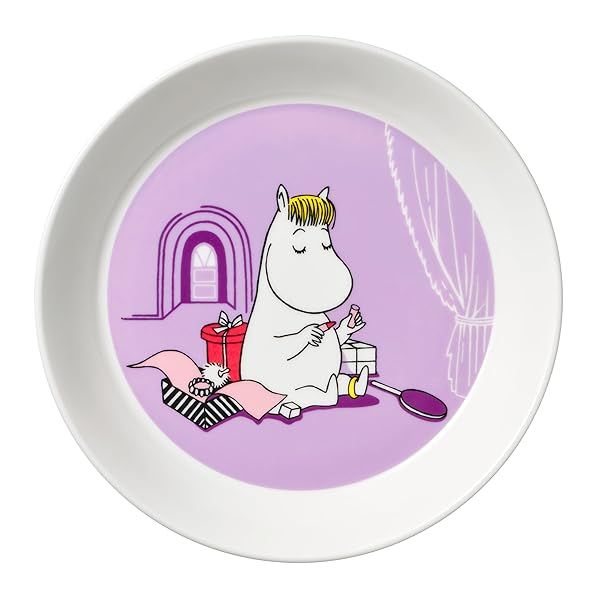 Arabia Moomin Plate 7.48in Snorkmaiden Lilac Perfect for Collectors and Everyday Use