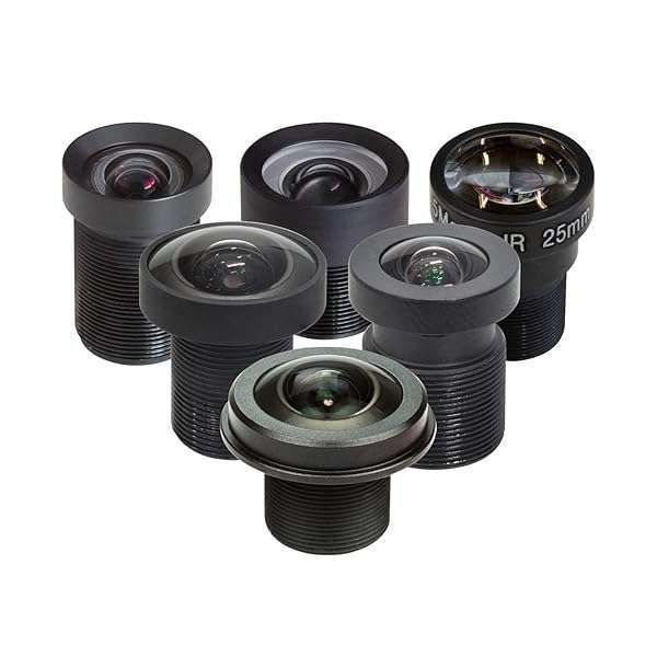 Arducam M12 Lens Kit for Raspberry Pi HQ Camera: Telephoto, Wide Angle & Fisheye Lenses with CS-Mount Adapter & Accessories