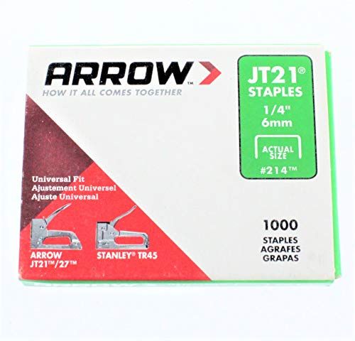 Arrow Fastener 214 Light Duty Staple 6 Pack - 1/4in. Staples, 1,000 Count for Easy Home & Office Use
