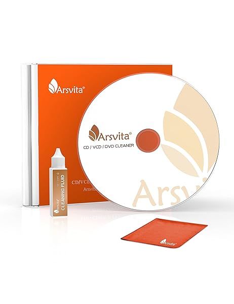 Arsvita Laser Lens Cleaner Disc Set for CD VCD DVD Players Safe and Effective ARCD-02