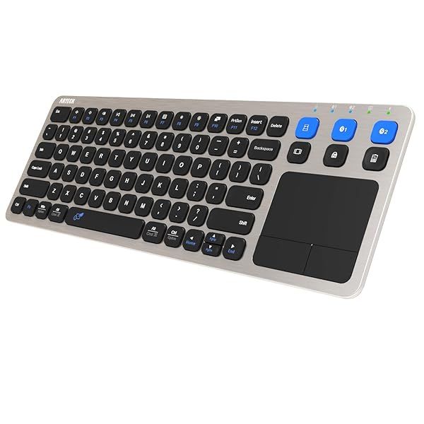 Arteck Universal Wireless Bluetooth Touch Keyboard Multi-Device with Touchpad for Smart TV TV Box Mac and HTPC
