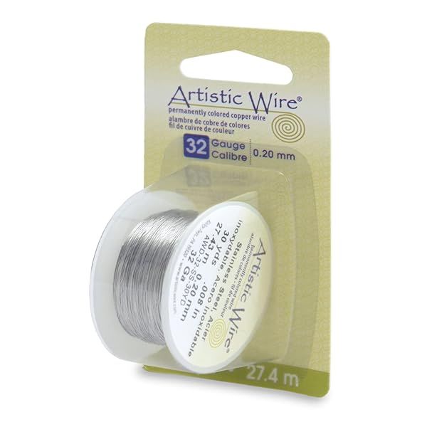 Artistic Wire 32 Gauge Stainless Steel Craft Wire - 30 Yards for Jewelry & DIY Projects