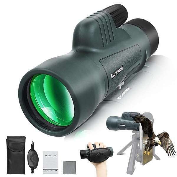 Astromania 12X50 BAK4 Monocular: Waterproof, Compact, High Power for Bird Watching & Travel Gifts