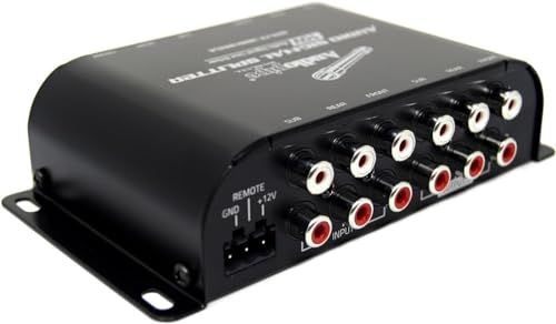 Audiopipe SPLIT3003RCA Multi-audio Amplifier with 3 RCA Outputs and Built-in 10V Line Driver for Superior Sound Quality