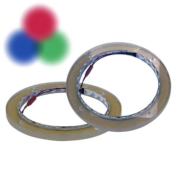 Audiopipe NLRI6550RGB Marine 6.5 Inch RGB LED Speaker Ring Pair for Superior Sound and Style