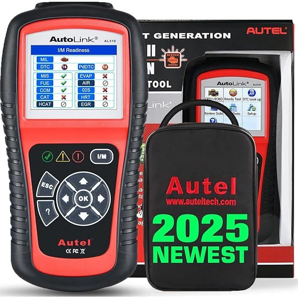Autel AutoLink AL519 OBD2 Scanner: Enhanced Mode 6 Car Diagnostic Tool for Check Engine Codes & CAN Scanning