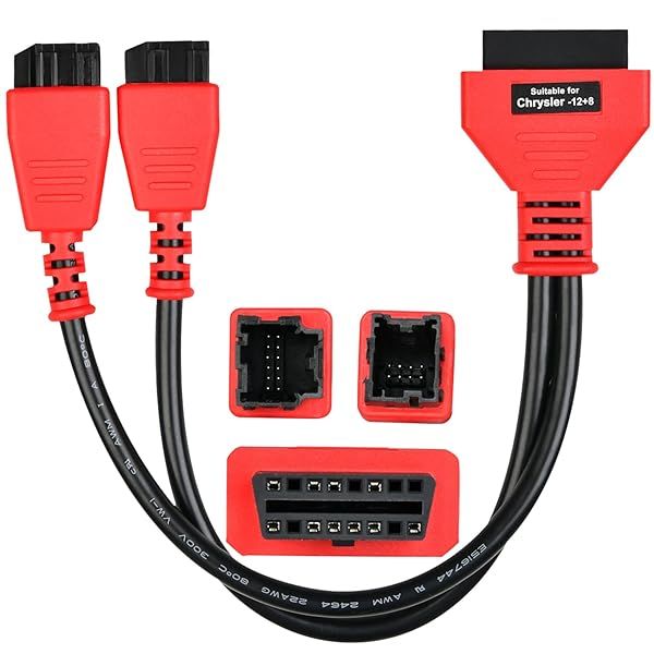 Autel OBD2 Adapter for Chrysler: 12+8 Programming Cable for MaxiCOM MK808S, MS906, MS919 & More