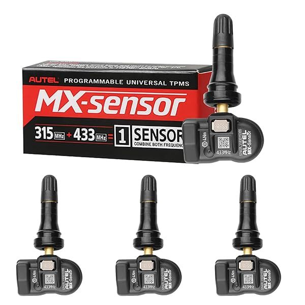 Autel MX-Sensor 315MHz 433MHz 2in1 Tire Pressure Monitoring System Universal Replacement 4pack Rubber Valve Stem