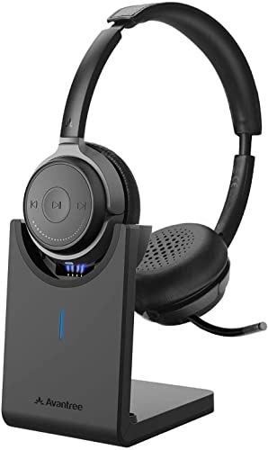Avantree Alto Clair: Hi-Fi Bluetooth 5.0 Headset with Microphone & Mute for PC, Laptop, TV - Low Latency Wireless Audio