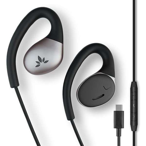 Avantree Resolve-C: Type C Wired Open-Ear Earbuds for Samsung & iPhone 15 - Comfortable Fit with In-Line Controls