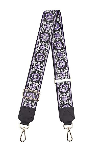 BAKKO Crossbody Strap Top Grain Leather Ends Gold Metal Hardware 2" Wide Shoulder Strap Replacement fits Handbags Purses Messenger Duffel Bags Gold