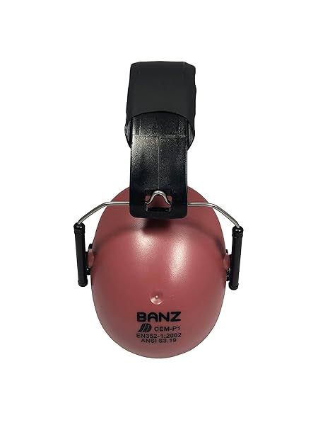 BANZ Kids Hearing Protection Earmuffs in Maroon for Ages 2-10 | Safe & Comfortable Sound Protection
