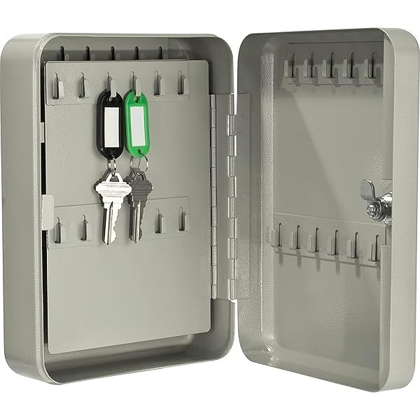 "BARSKA 48 Position Key Safe - Secure Beige Storage, Compact 7" x 3" x 10" Design for Home & Office"