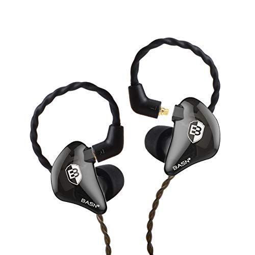 BASN In-Ear Monitor Headphones for Musicians - Bsinger 2nd Gen Sound Isolating Earphones with Dual Dynamic Drivers