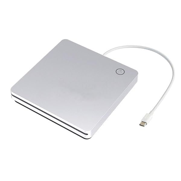 BDYING USB C CD DVD Drive - Portable Burner for Mac & Windows | Fast USB 3.0 & Type-C Slot-in Player