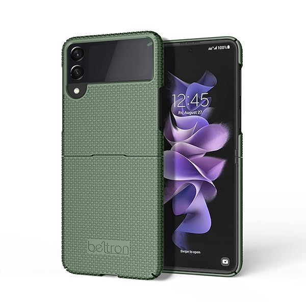 BELTRON Slim Fit Tough Case for Samsung Galaxy Z Flip 3 5G Hard Shell Cover Green 2021 Model