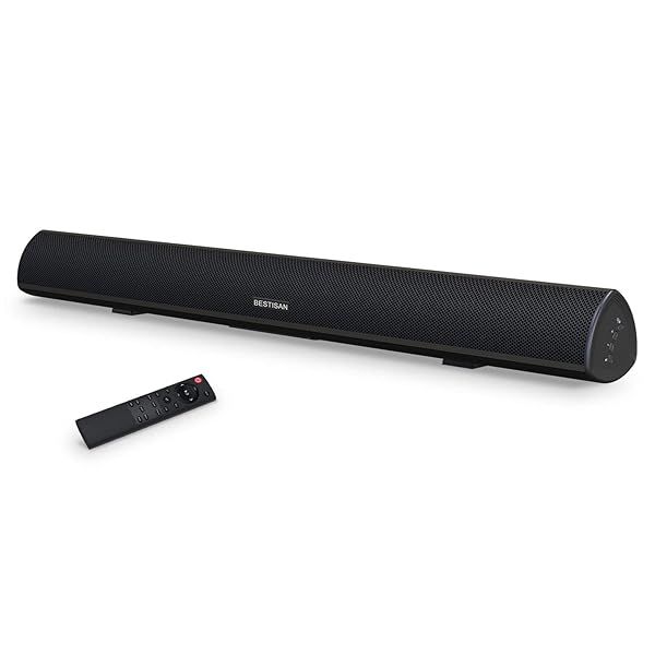 BESTISAN 80W Soundbar for TV - Bluetooth 5.0, Strong Bass, Wall Mountable Home Theater System