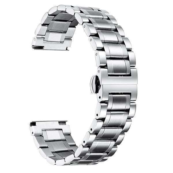 BINLUN Stainless Steel Watch Bands - Quick Release 12mm-24mm Universal Straps for Men & Women - 6 Colors Available