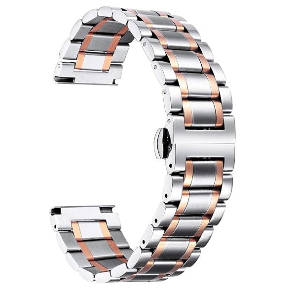 BINLUN Stainless Steel Watch Bands Quick Release 12mm to 24mm Universal Metal Replacement Straps for Men and Women in 6 Colors
