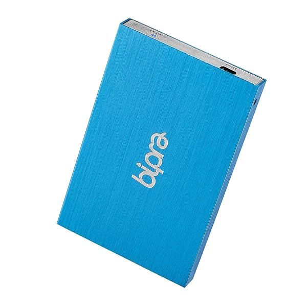 BIPRA 640GB Portable External Hard Drive - 2.5 Inch USB 2.0 - Blue - NTFS Format