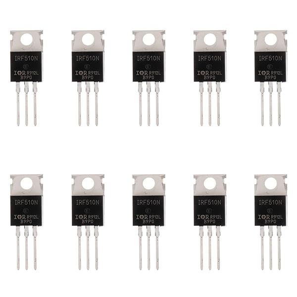 BOJACK IRF510 N-Channel Power MOSFET Transistors 5.6A 100V TO-220AB Pack of 10 for High Performance Electronics