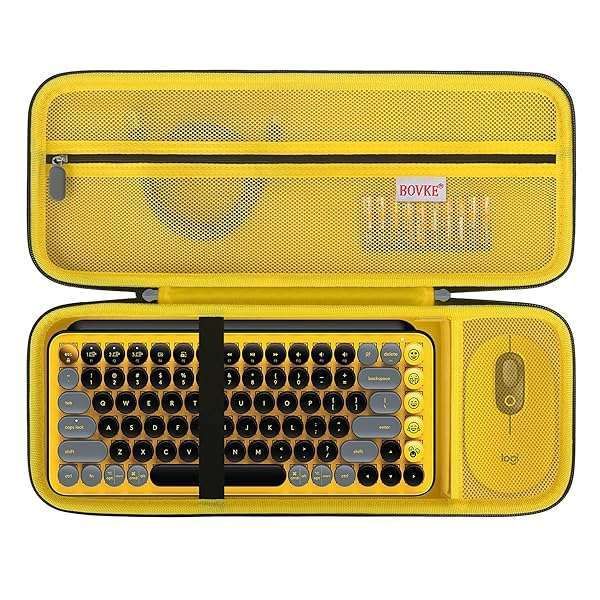 Buy BOVKE Hard Carrying Case for Logitech POP Keys & Mouse - Durable, Stylish, Perfect for Cables & Accessories!
