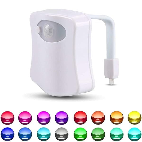 BSASHF Color Changing Toilet Night Light - Motion Sensor LED Commode Lamp for Ultimate Bathroom Convenience