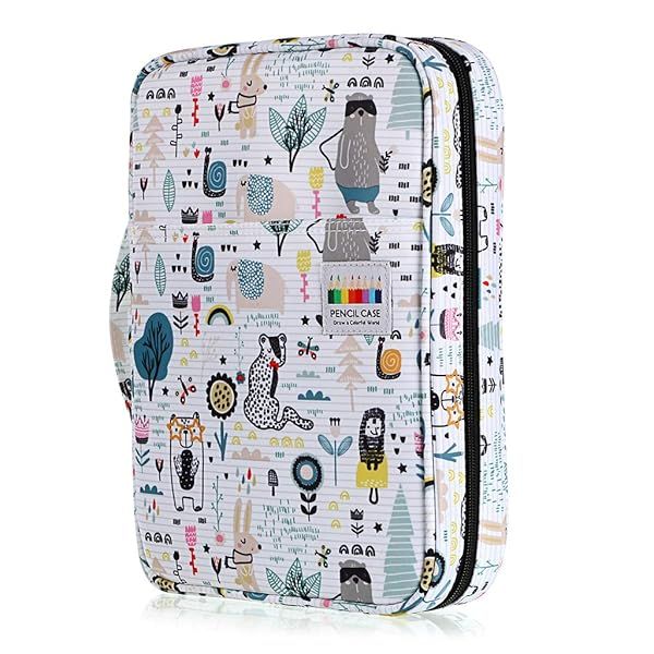 BTSKY Portable Colored Pencil Case Large Capacity Organizer for 166 Pencils or 112 Gel Pens Ideal for Artists and Students