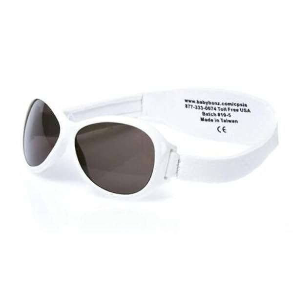 Shop Baby Banz Retro Infant & Toddler Sunglasses in Arctic White - Stylish UV Protection for Baby Girls