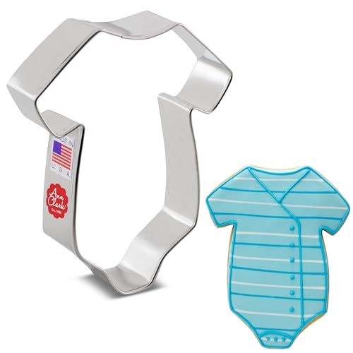"Buy Baby Onesie Cookie Cutter 4.25" - Made in USA by Ann Clark | Perfect for Baby Showers!"