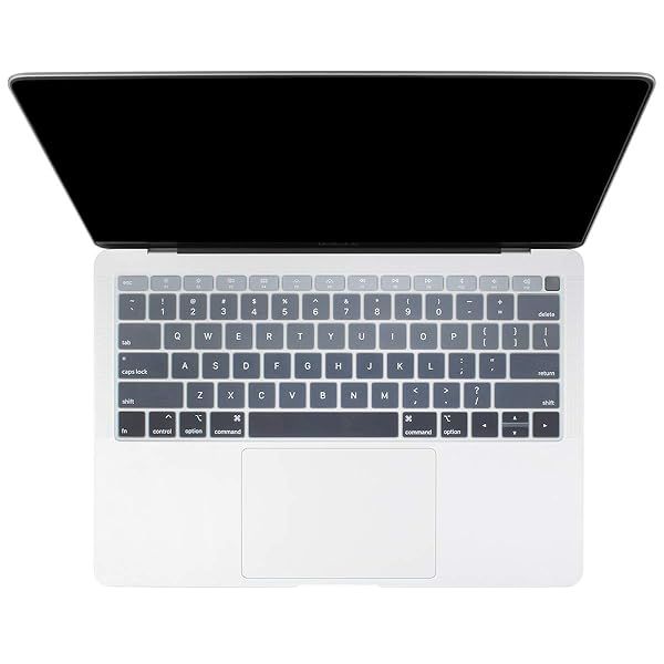 "Buy Batianda Ombre Keyboard Cover for MacBook Air 13" (2018/2019) - Silicone Skin, Touch ID, Gradient Grey"