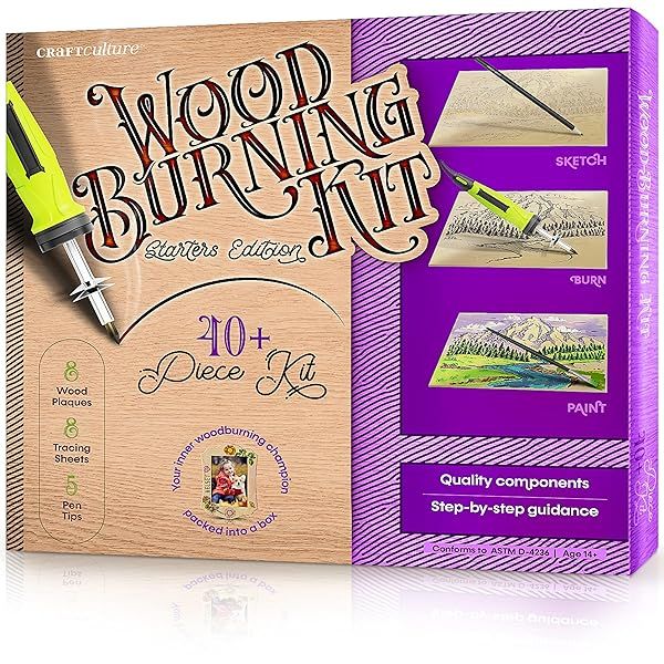 Beginners Wood Burning Kit for Kids and Teens Perfect Easter Gift for Craft Projects and DIY Art Activities