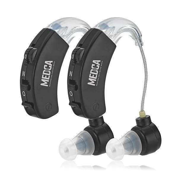 MEDca Behind The Ear Sound Amplifier: Digital Hearing Aid for Seniors - Noise Reducing BTE Device for Hard of Hearing