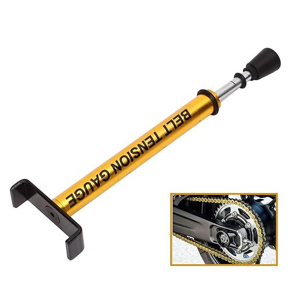 Belt Tension In Gauge, Belt Gauge Tool, Adjustable 10 Pounds, with L Shaped Pad, Motorcycle Belt Tension Tool