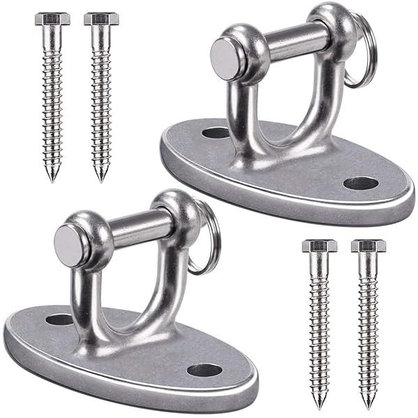 Heavy Duty Wall Ceiling Mounts for Suspension Training - Stainless Steel Brackets for Yoga Swings & More - Set of 2