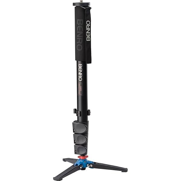 Benro A48FD Aluminum 4 Series Flip-Lock Monopod with 3-Foot Articulating Base - Lightweight & Durable