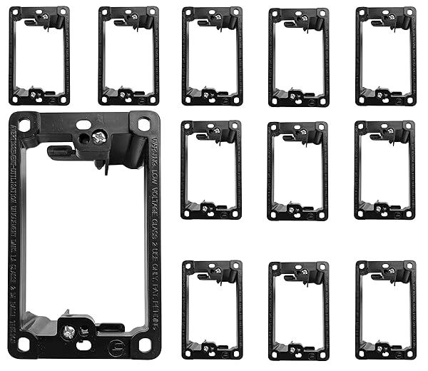 BestMounts 12 Pack Low Voltage Mounting Brackets for Easy Cable Management - Perfect for Drywall Outlet & Wall Plates