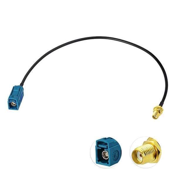 Bingfu Fakra Z to SMA Female Antenna Adapter Cable 30cm for Car Stereo & GPS - Enhance FM/AM/Sirius XM Signal