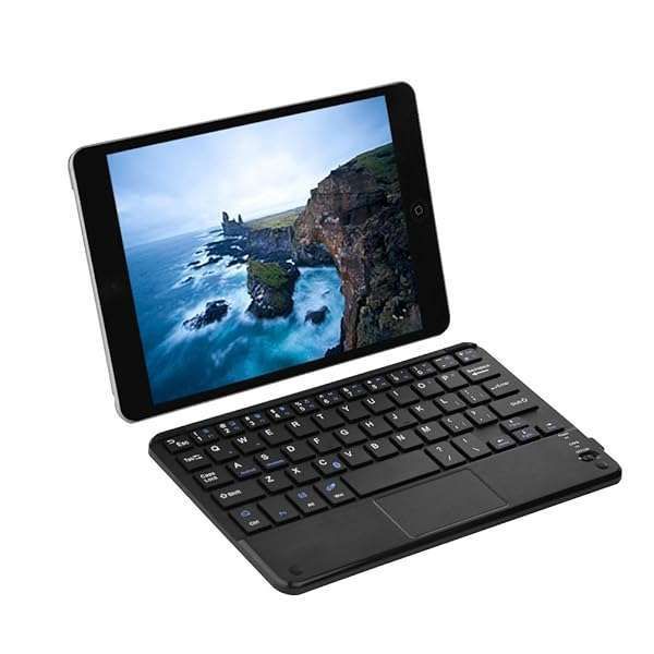 Wendry Ultra-Slim Bluetooth Keyboard with Touchpad - 10m Range for PC & Android Tablets
