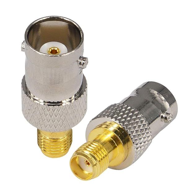 Boobrie BNC to SMA Female Coax Connector Adapter for SDR Ham Radio Baofeng UV 5R UV82 V-5r5 Two Way Handheld Radio Pack of 2