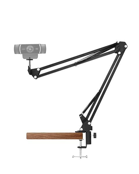 Adjustable Boseen Webcam Stand - Boom Arm Desk Mount for Logitech C920, C922, Brio 4K & More - Perfect for Streaming & Video Calls