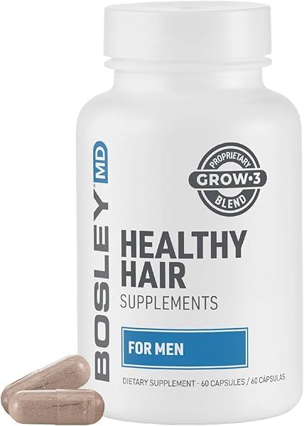 BosleyMD Men's Hair Growth Supplement - 2 Month Supply for Thicker, Fuller Hair